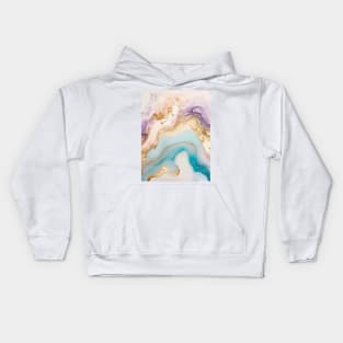 Abstract Pastel Alcohol Ink Kids Hoodie